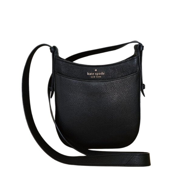 Kate Spade New York Black Leather Crossbody Bag – Silver Tone Hardware - Picture 2 of 5